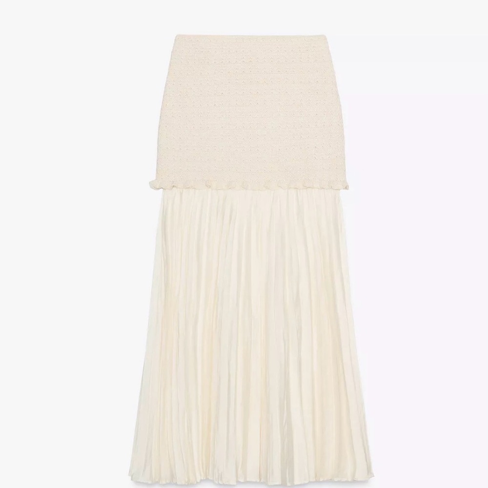 ZARA Combined Knit Skirt - Picture 5 of 9